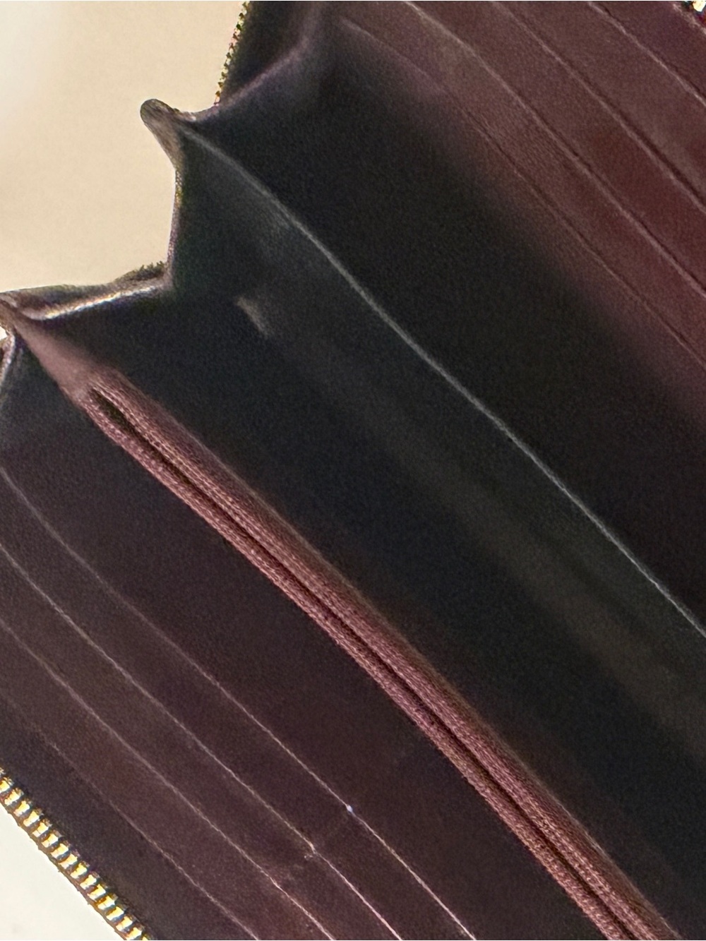 Saint Laurent Dark Brown Leather Wallet with Gold Y Hardware - Picture 15 of 15